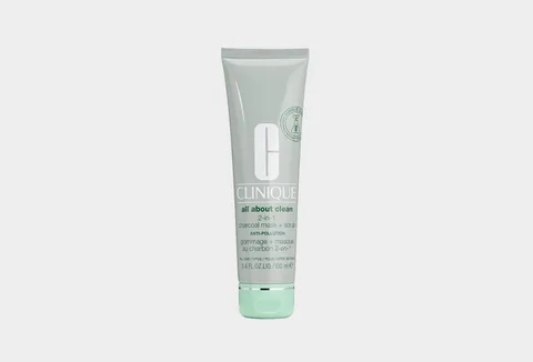Clinique Ladies All About Clean 2-In-1 Charcoal Mask + Scrub