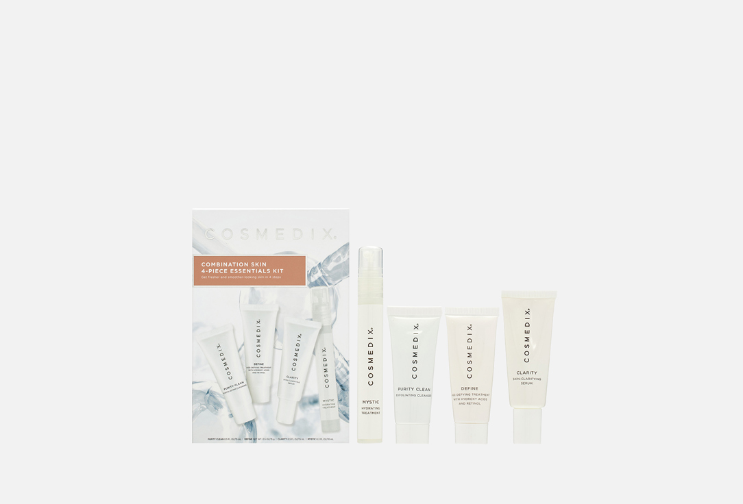 Cosmedix Combination Skin Kit Purity Clean, Define, Clarity, Mystic 4pcs