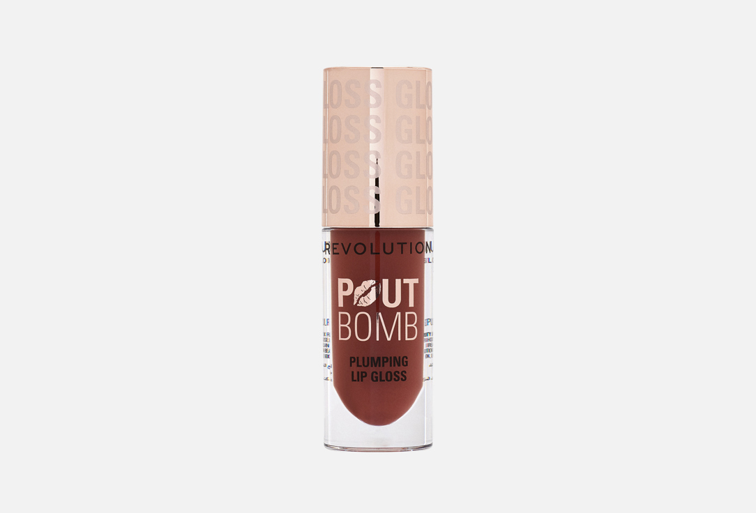 MakeUp Revolution Pout Bomb Plumping Gloss Cookie Deep Nude