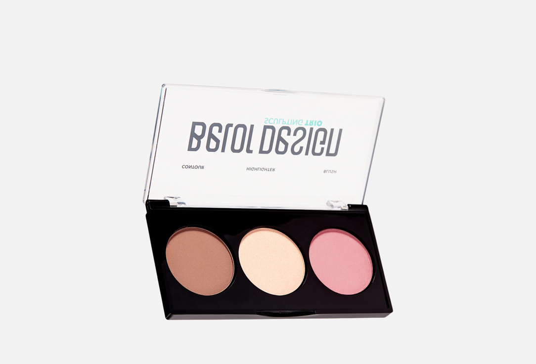 BELOR DESIGN Face sculpting set SCULPTING TRIO (sculptor, highlighter, blush), 2 10,