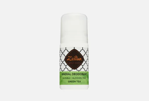 ZEITUN Deodorant “Green Tea” Mineral Roll-On with Colloidal Silver,