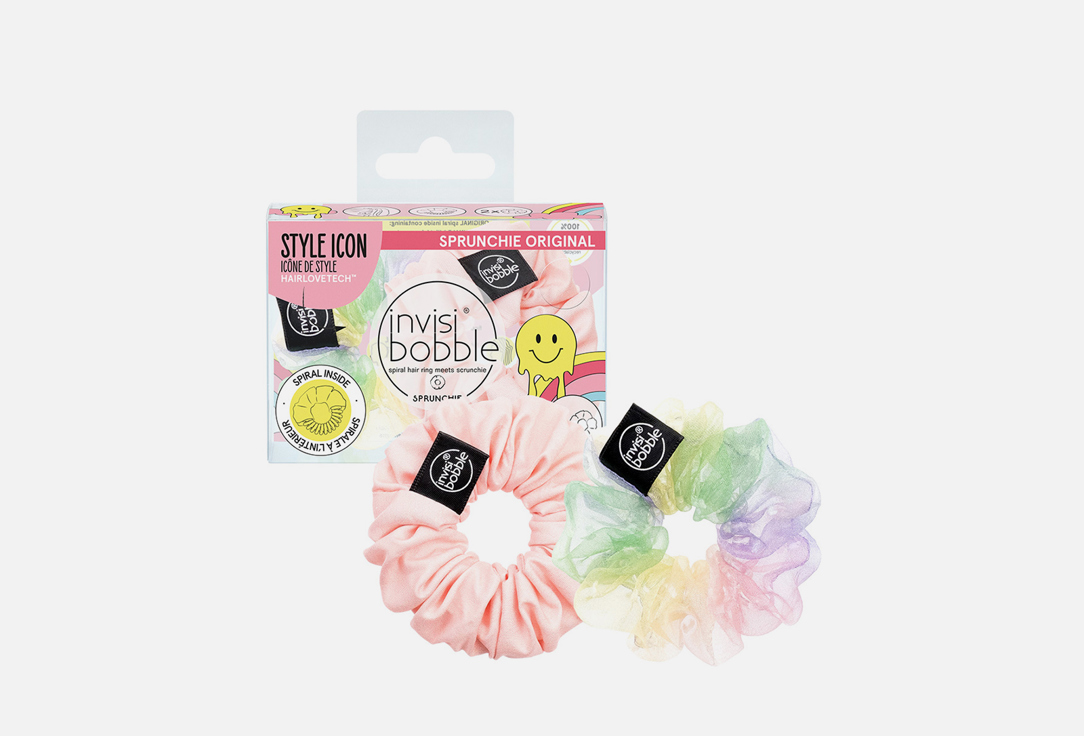 Invisibobble Sprunchie Hair Ring, Retro Dreamin Hue-Man Love