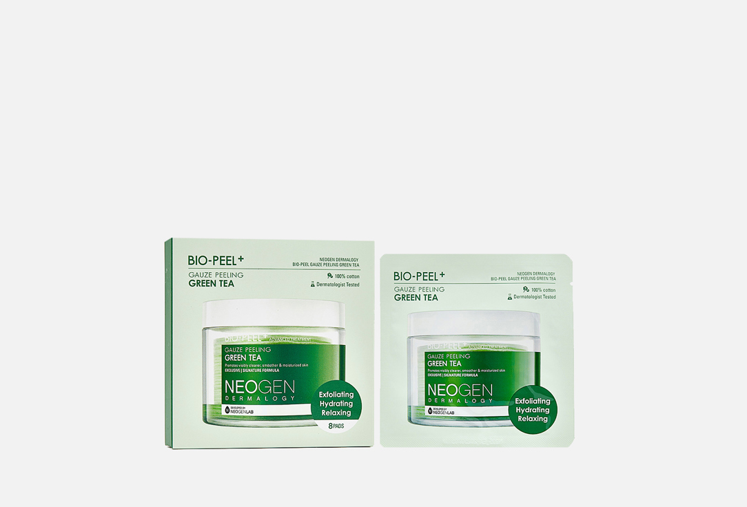 NEOGEN Face Pads Bio-peel+ Grean tea Gauze peeling 8pcs