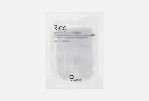 Sheet mask for radiance and nourisht of the skin with rice 9 wishes Rice Water Sheet Mask