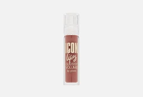 LUXVISAGE ICON Lips Glossy Volume Lip Gloss in Shade 506 Caramel Beige, 3.