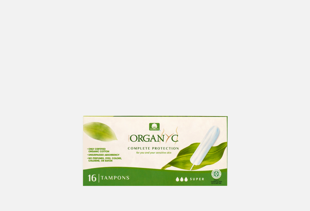 Organyc 100% Organic Cotton Tampons Super