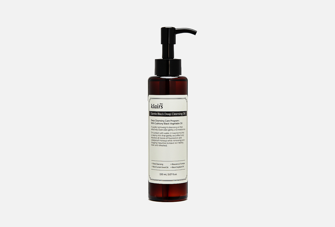 dear, klairs “Gentle Black Deep Cleansing Oil”