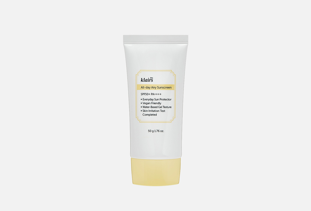 dear, klairs “All-day Airy Sunscreen” SPF 50+ PA++++