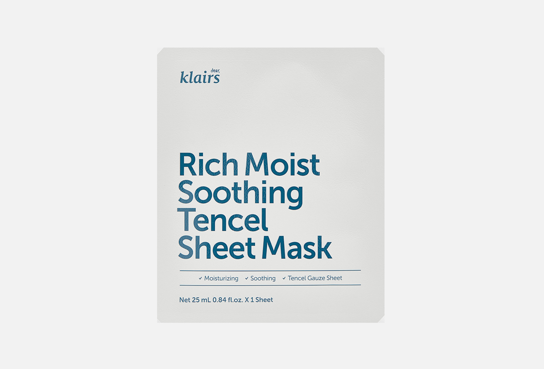 dear, klairs “Rich Moist Soothing Tencel Sheet Mask”