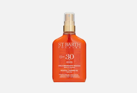 STBARTH Tanning Oil Stain Dry High Protection with Roucou SPF30,