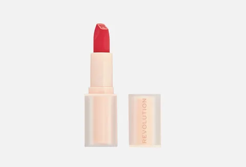 MAKEUP REVOLUTION Lasting Kiss Lipstick Vibe Red 3,