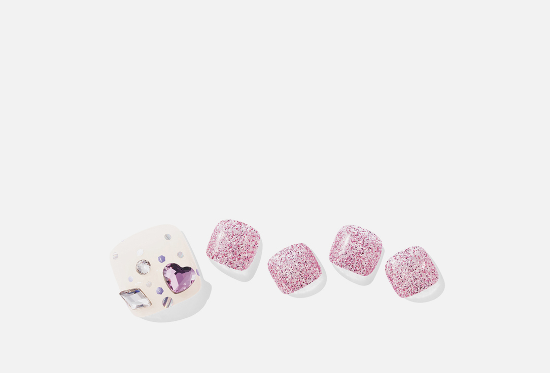 LABO Semi-Cured Gel Pedi Strips Heart Beat 32ea