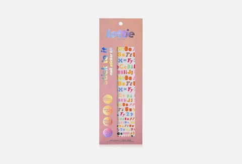 Lottie London Stick to It Alphabet Nail Sticker Kit 200pcs