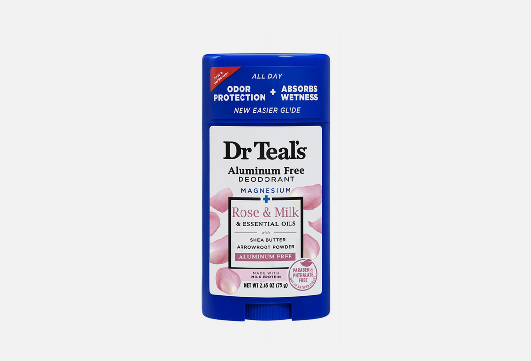 DR. TEAL'S Aluminum Free Deodorant Rose&Milk