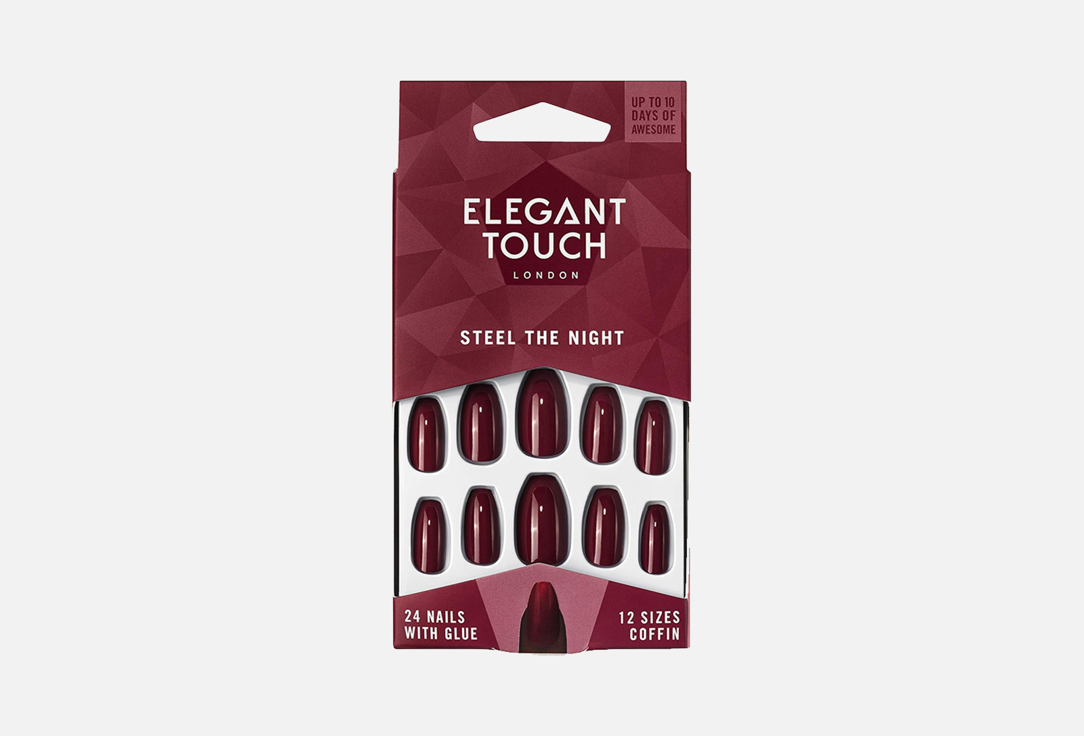 ELEGANT TOUCH Colour False Nails in Steel the Night 24pcs