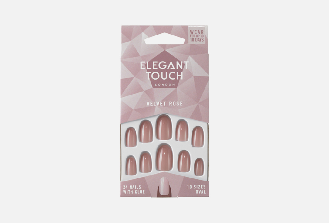 ELEGANT TOUCH Core Colour Velvet Rose Nude Nails 24pcs