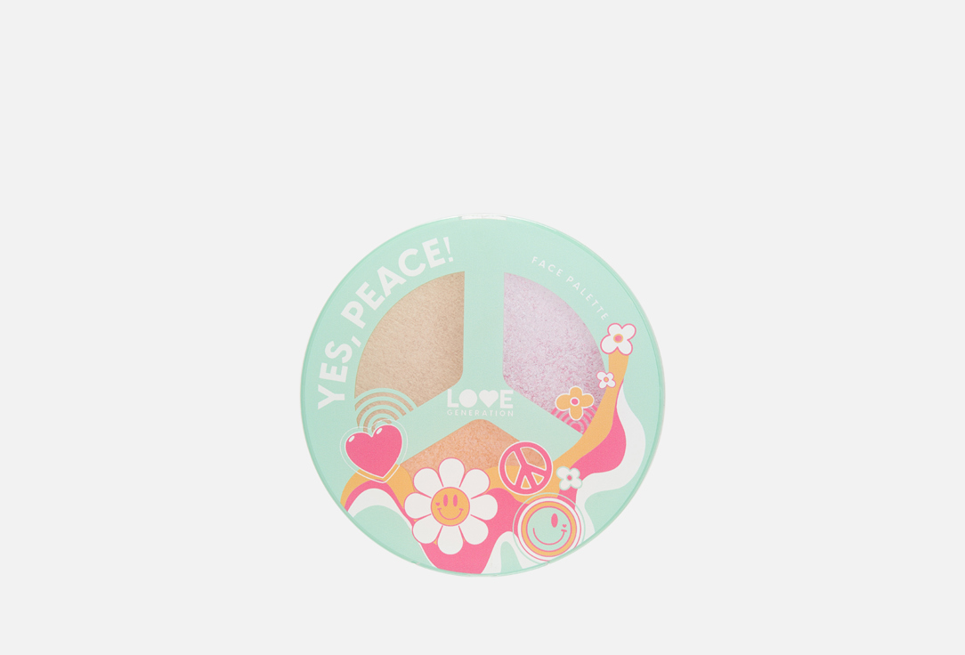 Love Generation Face Palette "Yes, Peace!," Shade 04, 9.