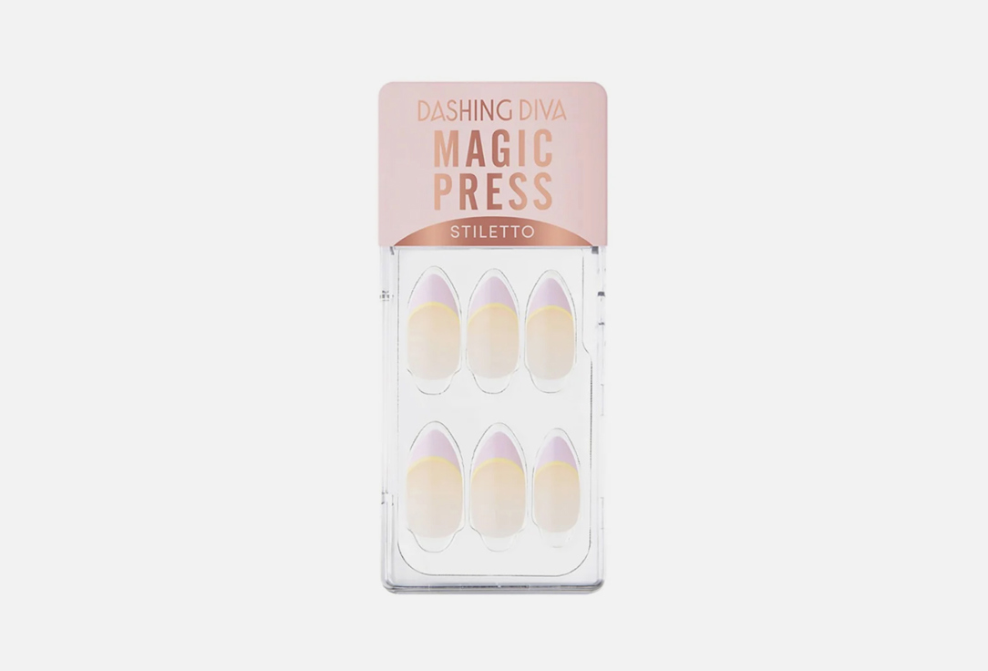 Dashing Diva Lavender Yellow Press-On Nails