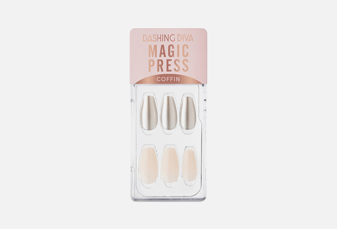 Dashing Diva Blanc Metal Press-On Nails