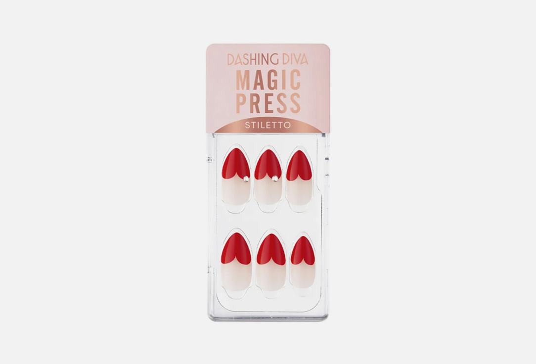 Dashing Diva Heart French Press-On Nails