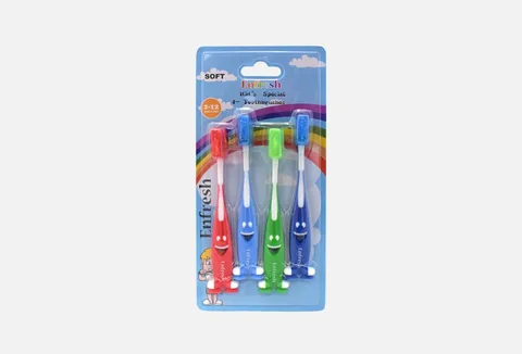 Enfresh Kid's Special Tooth Brush 4pk w/Cap