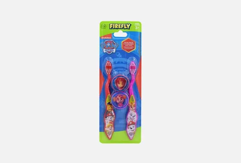 Paw Patrol 2 Toothbrushes and 2 Caps Twin Pack