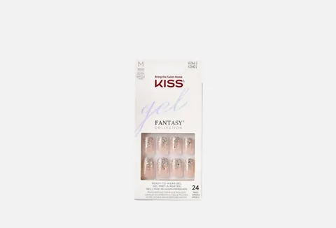 KISS New York Professional Gel Fantasy Nails Medium Length KGN01