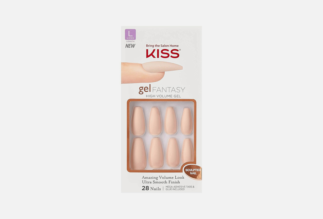 KISS New York Professional Gel Sculpted Fake Nails 4 the Cause KGFS01C