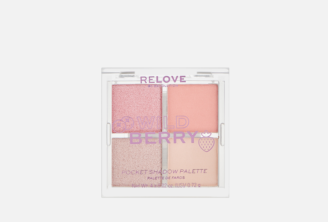 Revolution Relove Pocket Eyeshadow Palette - Wild Berry 0.