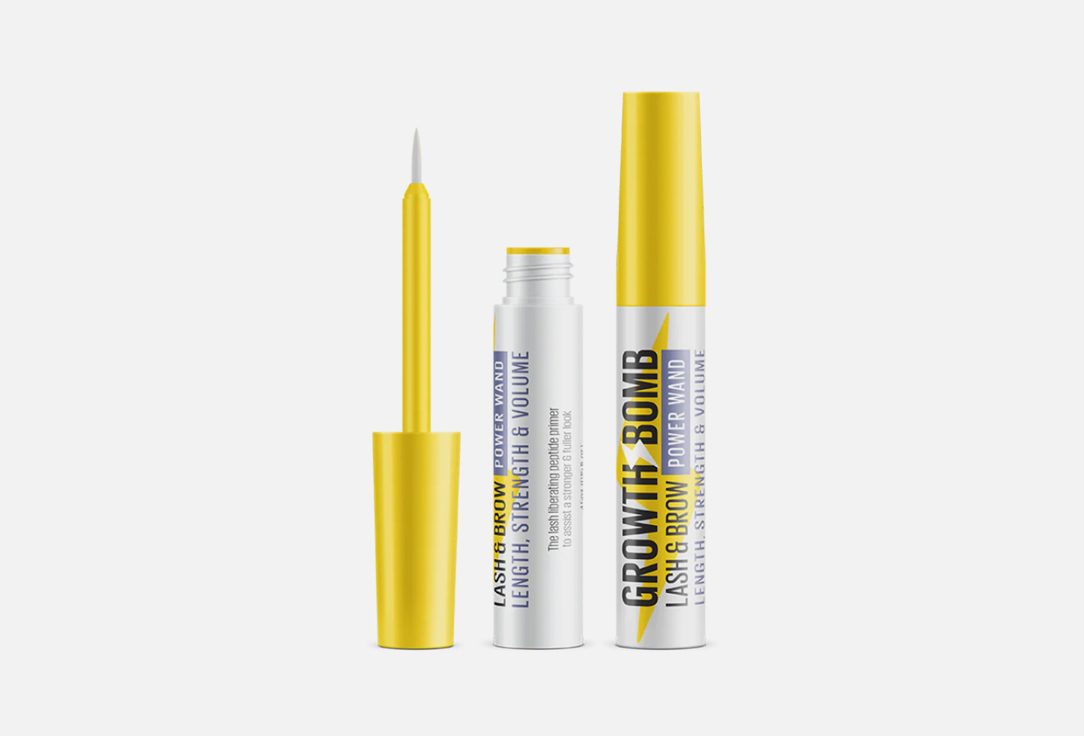 Growth Bomb Lash and Brow Power Wand Booster Serum, 4.