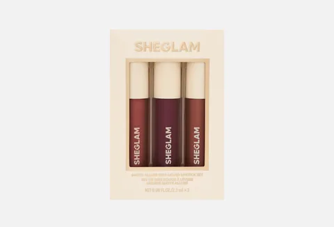 SHEGLAM Matte Allure Mini Liquid Lipstick Set,Feel Real