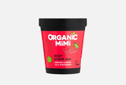 Organic Mimi Jam Almond & Strawberry Body Scrub