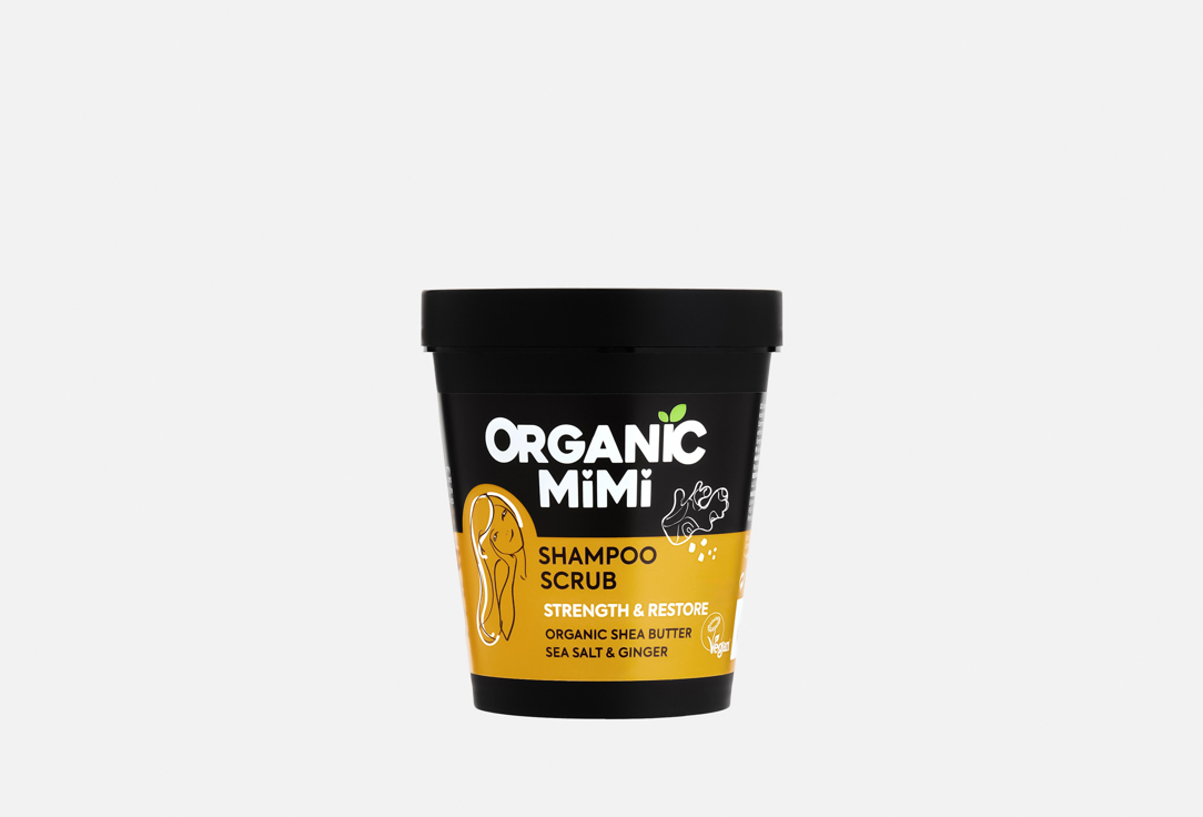 Organic Mimi Strength & Restore Sea Salt &ginger Shampoo Scrub