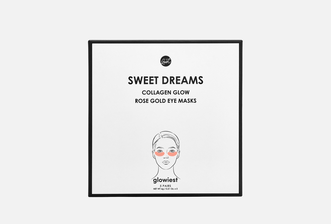 glowiest Sweet Dreams Collagen Glow Gold Eye Masks 5ea