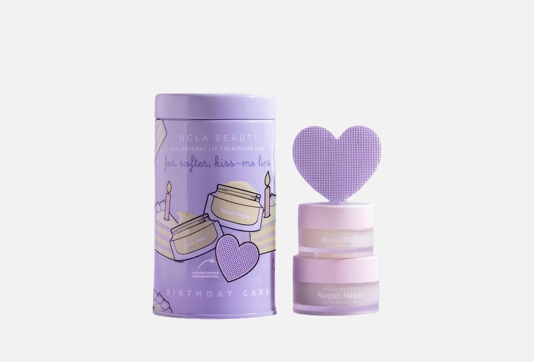 NCLA BEAUTY Birthday Cake Lip Care Set + Lip Scrubber 10 +
