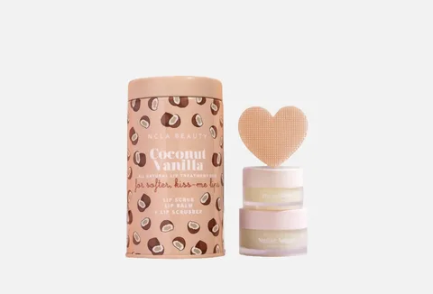 NCLA BEAUTY Coconut Vanilla Lip Care Set + Lip Scrubber 10 +
