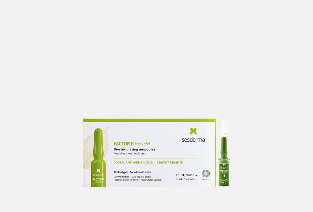 Sesderma FACTOR G RENEW Bio-stimulating Ampoules. Weekly Plan 7 x 1.