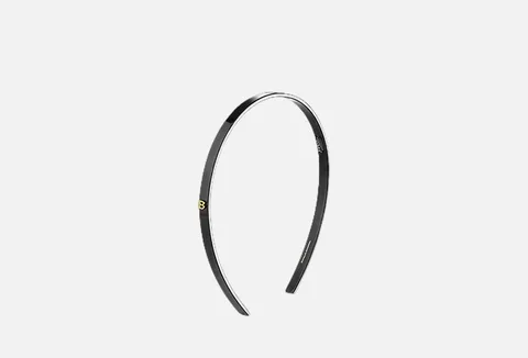 Balmain Small Black/White Headband - Cellulose Acetate