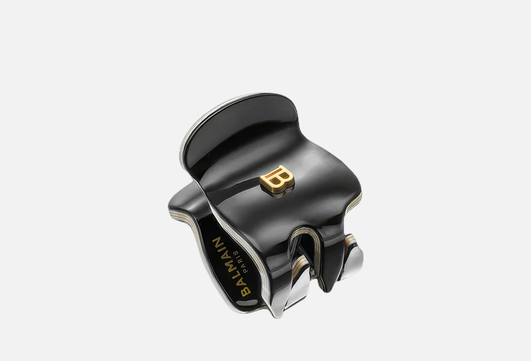 Balmain Extra Small Black/White Hair Clip - Cellulose Acetate