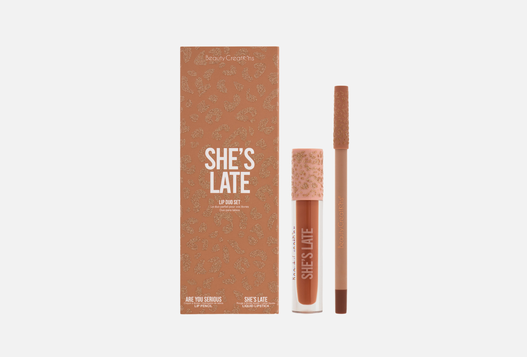 Beauty Creations Availabilippy -Lip Duo Lip Pencil +Lip Gloss She'S Late