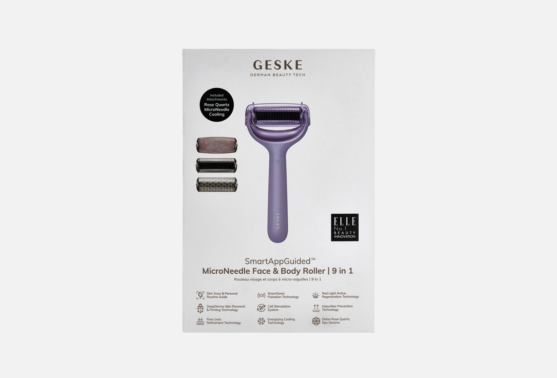 GESKE Micro Needle Face & Body roller 9 in 1 Purple 42