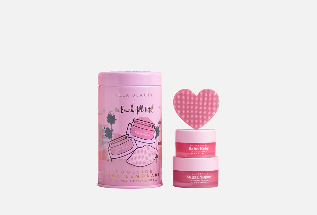 NCLA BEAUTY Pink Lemonade Lip Care Set + Lip Scrubber