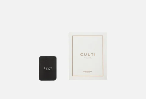 CAR DIFFUSER WITH LEATHER COVER BLACK AND REFILL MEDITERRANEA