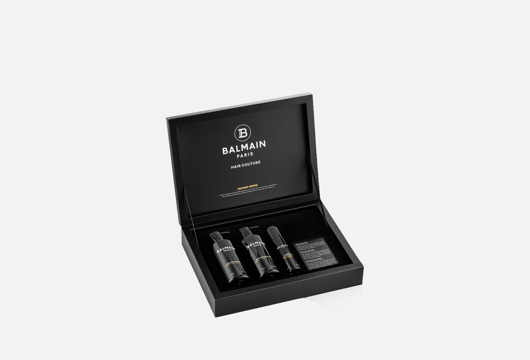 Balmain Hair Couture B2 Homme Giftset 3 (Beard Oil, Hair & Body Wash, Scalp Scrub)