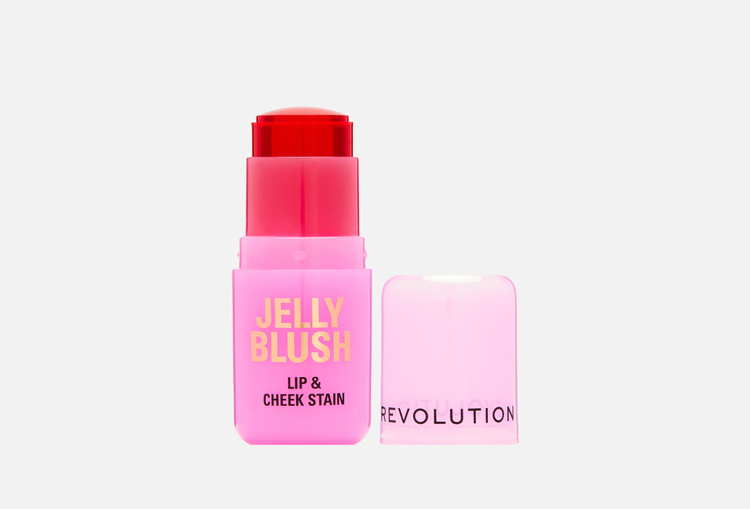 Makeup Revolution Jelly Blush Stick Lip and Cheek Stain Strawberry Pink
