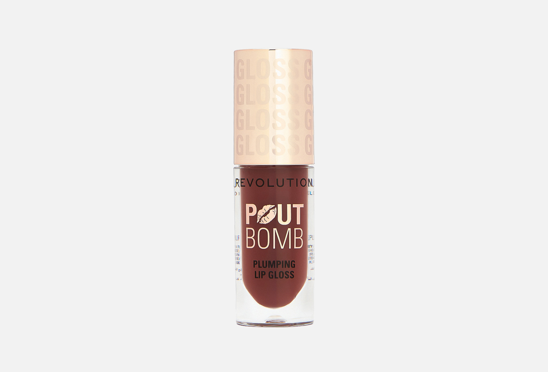 Makeup Revolution Pout Bomb Plumping Gloss Espresso Cool Nude, 4.