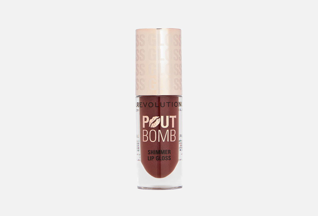 Makeup Revolution Pout Bomb Shimmer Gloss Gold, 4.