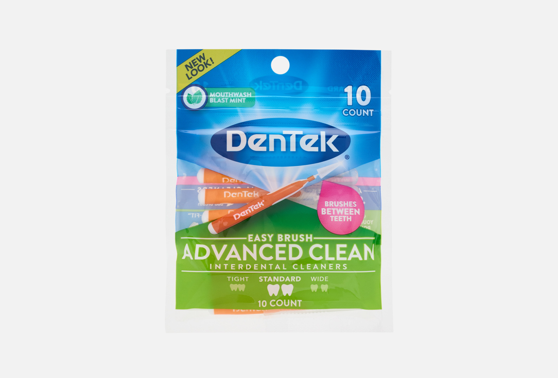 DENTEK Easy Brush Advanced Clean Standard Interdental Cleaners 10 pcs