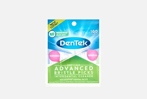 DENTEK Deep Clean Advanced Bristle Picks Interdental Cleaner 100 pcs