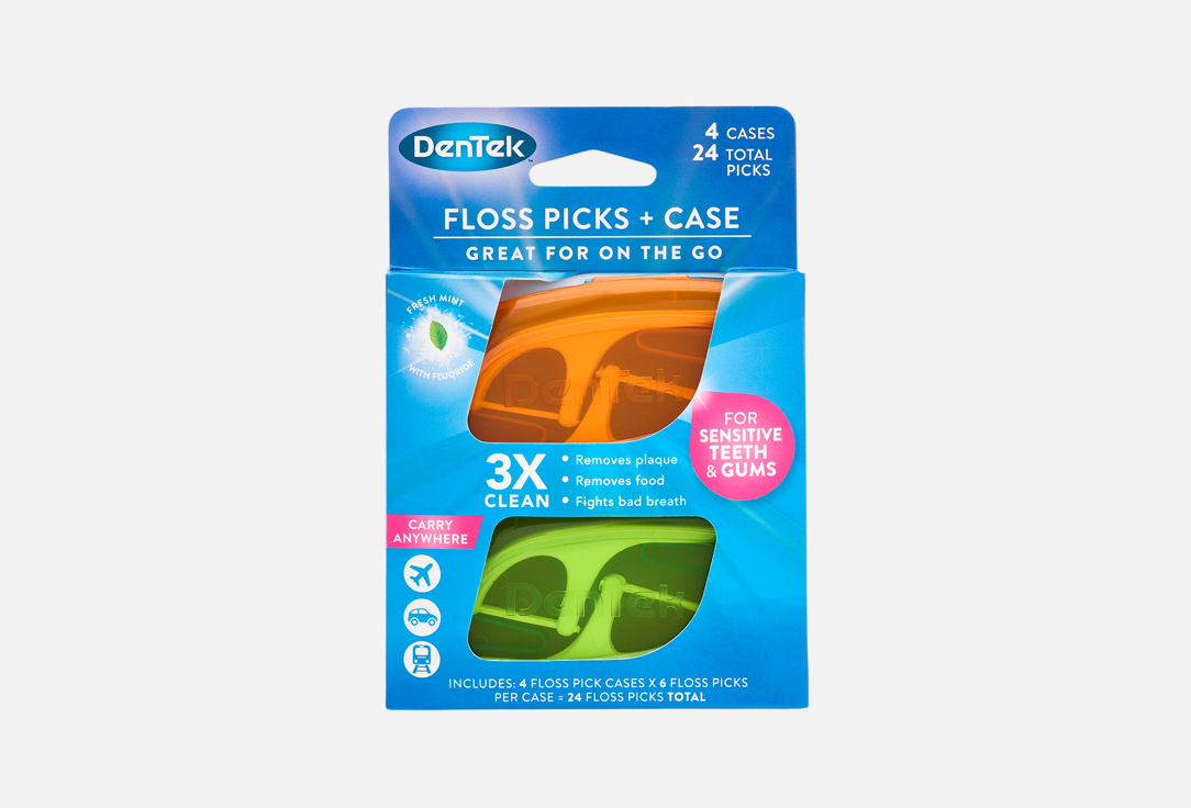 DENTEK Comfort Clean Floss Picks with Case for On-the-Go (Count Not Specified)